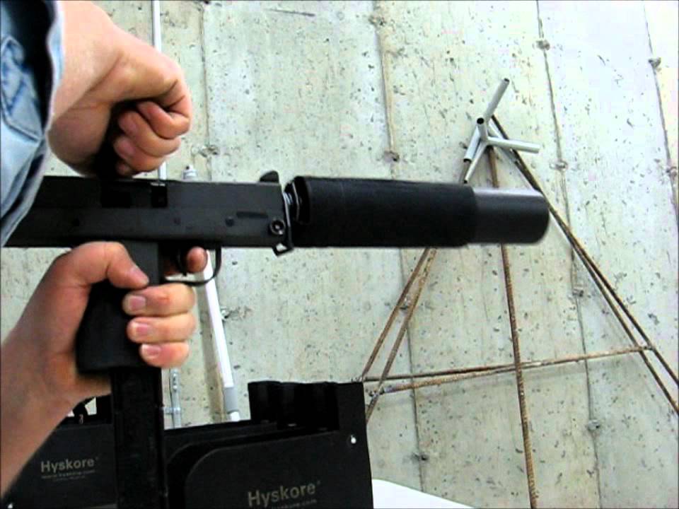 Lage full-auto M-11/22 conversion with subsonic ammunition MAC 11 suppressor