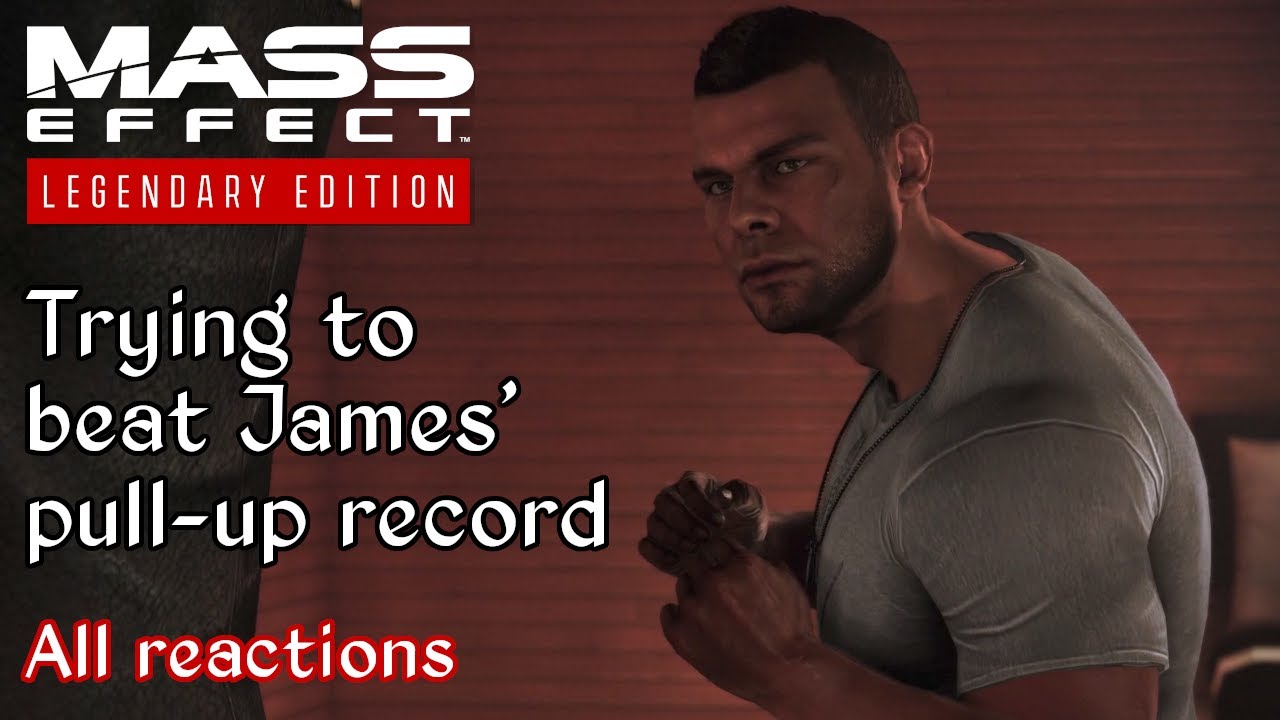 Mass Effect 3 - What if you fail during different parts of James' pull-up challenge? - All reactions