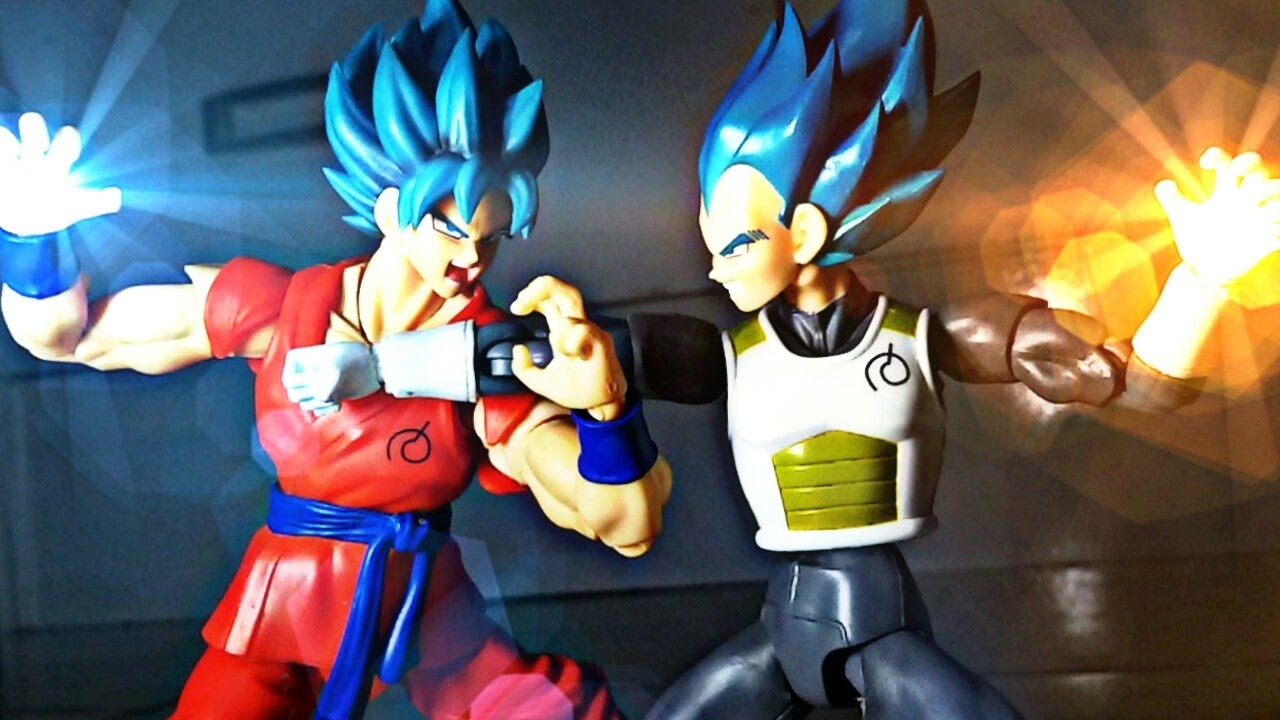 Dragon Ball Super Stop Motion-Goku SS Blue VS Vegeta SS Blue