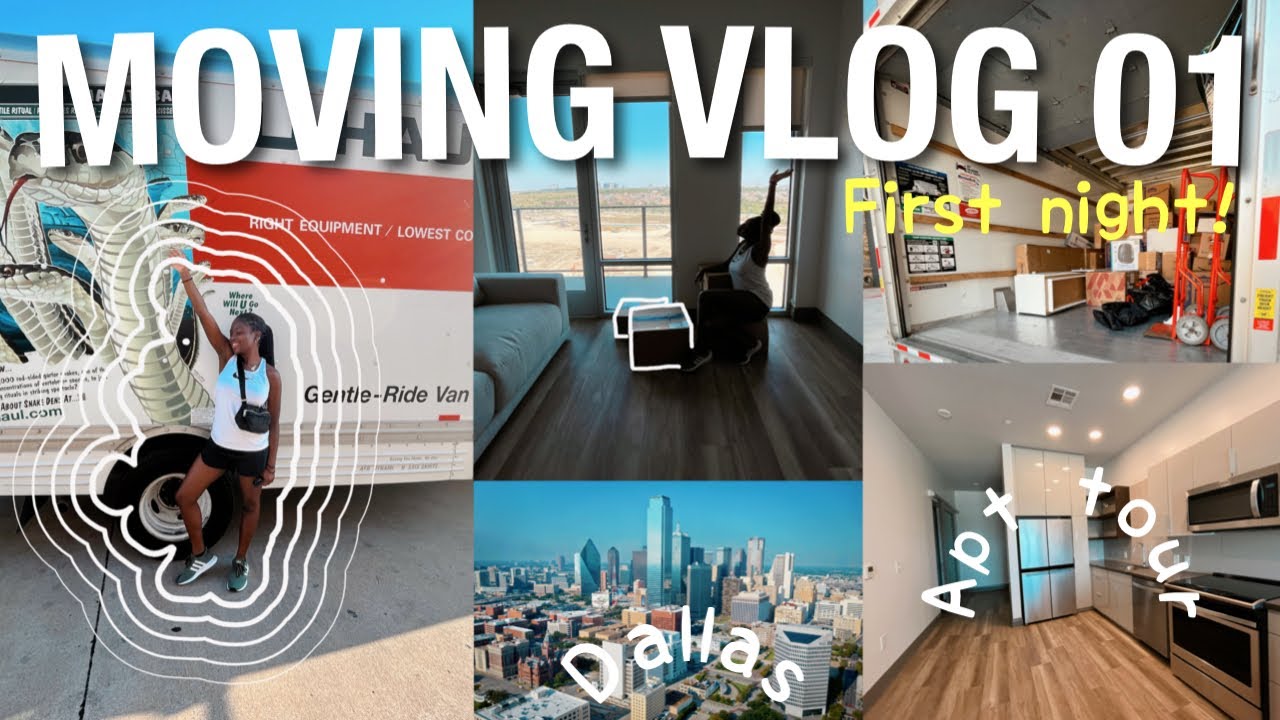 MOVING VLOG 1 | luxury apartment tour, move-in day, bathroom organization & more