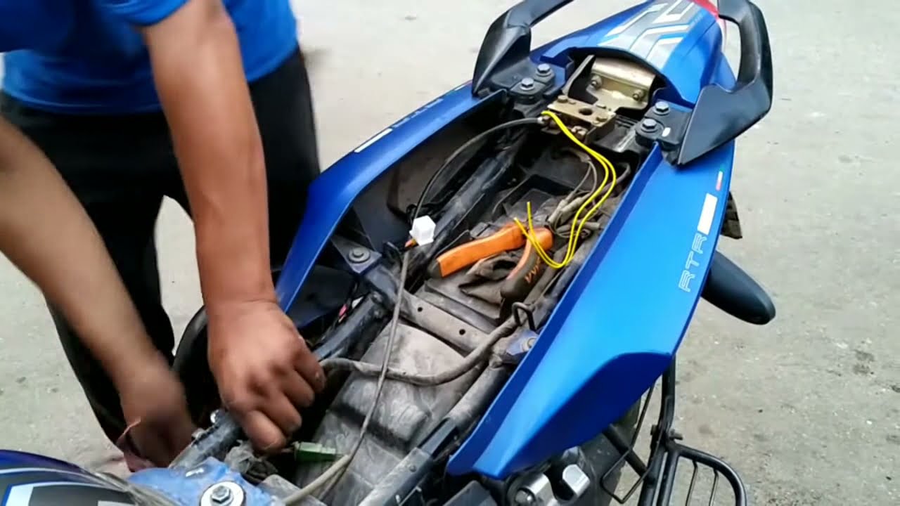 Apache RTR 160 2v♥️Best Security alarm lock installation||Savage Biker|Not Harmful for Battery 😊