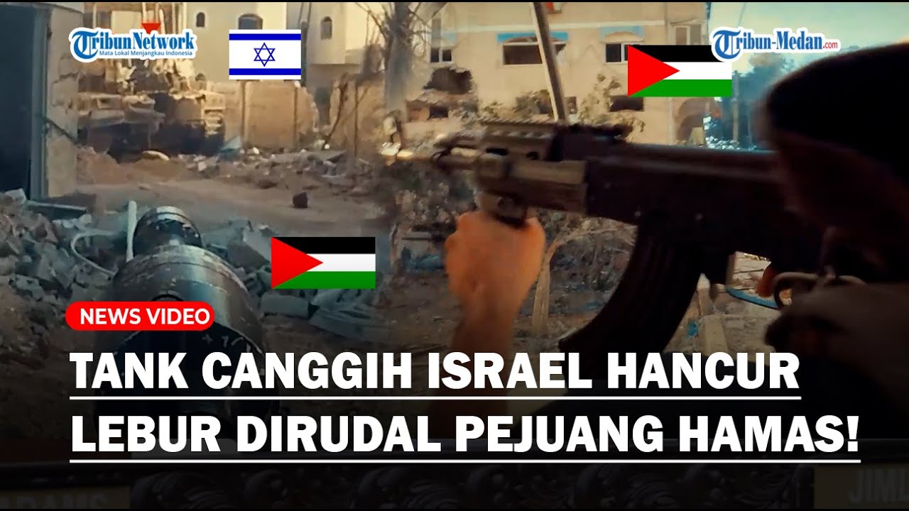HAMAS HANCURKAN TANK Israel Hingga Porak Poranda usai Masuki Gaza, Pertempuran Jarak Dekat!