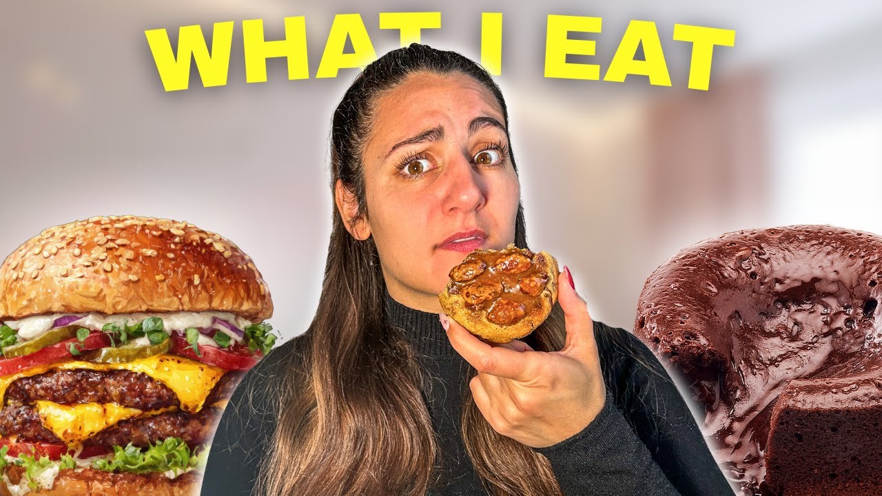 Tout ce que je MANGE vraiment dans une journée ! (je teste le burger d'Amixem…)
