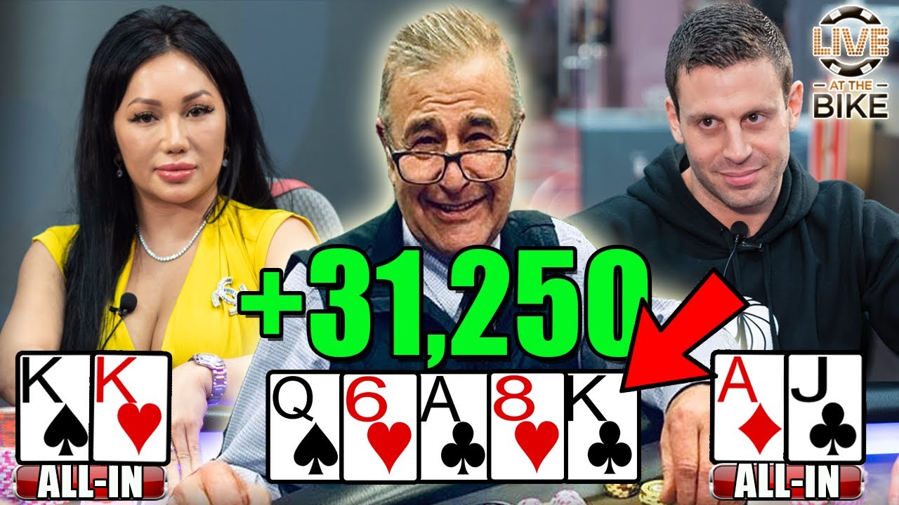 Uncle Abe DESTROYS High Stakes Cash Game ft. Lily Kiletto and Garret Adelstein! &spades; Live at the Bike!