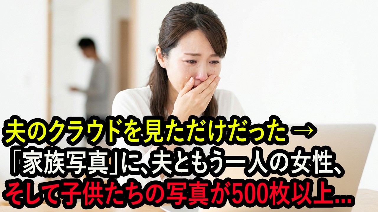 夫のクラウドを見ただけだった → 「家族写真」に、夫ともう一人の女性、そして子供たちの写真が500枚以上
