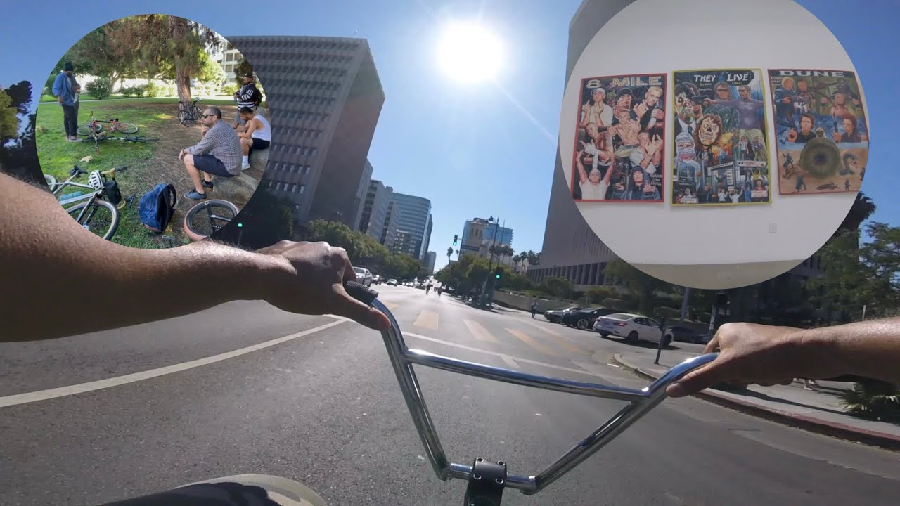 BMX 20inch through downtown LA to Pan Pacific Park