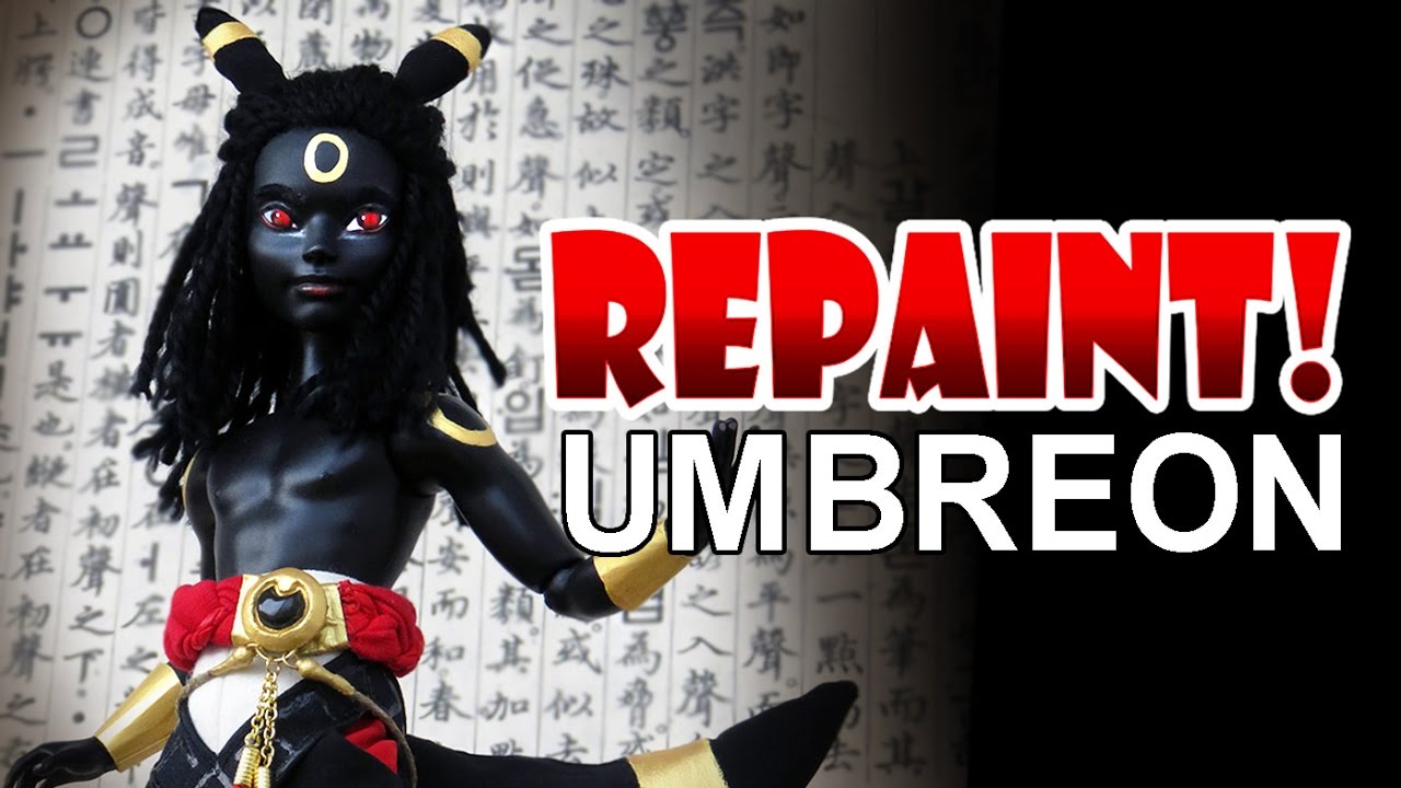 Repaint! Pokemon Umbreon Custom OOAK Male Doll