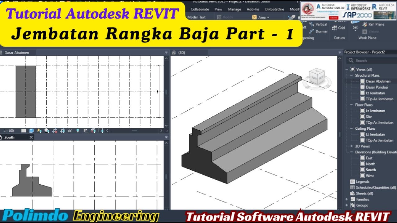Tutorial Autodesk REVIT - Jembatan Rangka Baja Part  - 1