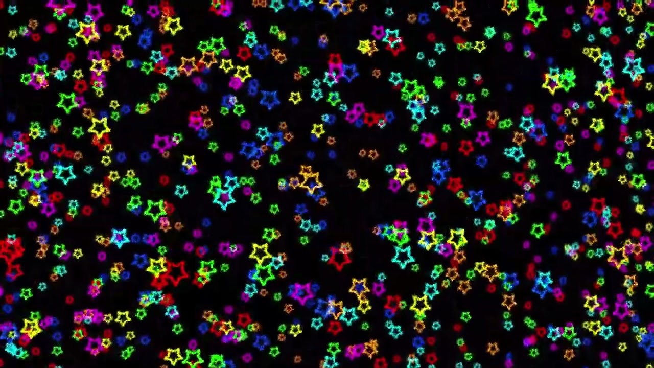 Colorful Moving Stars Background -- 10 Hour