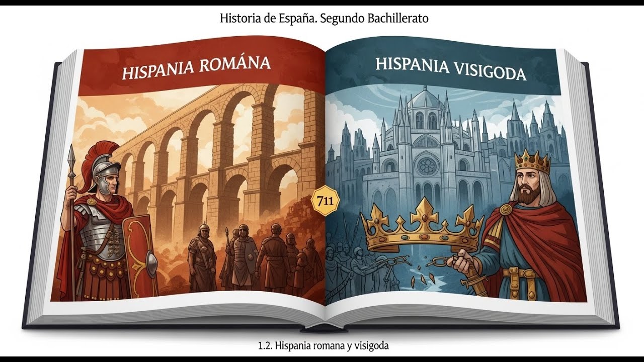 Historia España.  📕 tema 1.2: Hispania romana y reino visigodo. 2º BACHILLERATO.
