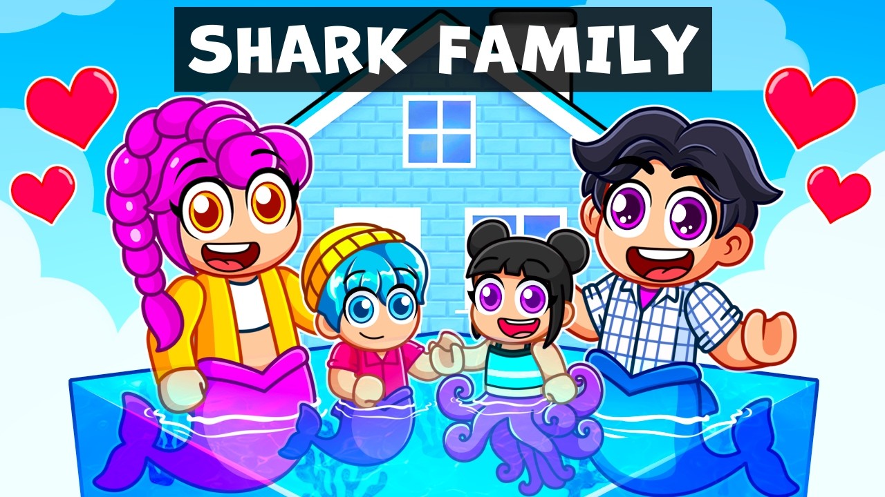 Having a SHARK FAMILY in Roblox! (Kpop Demon Hunters)