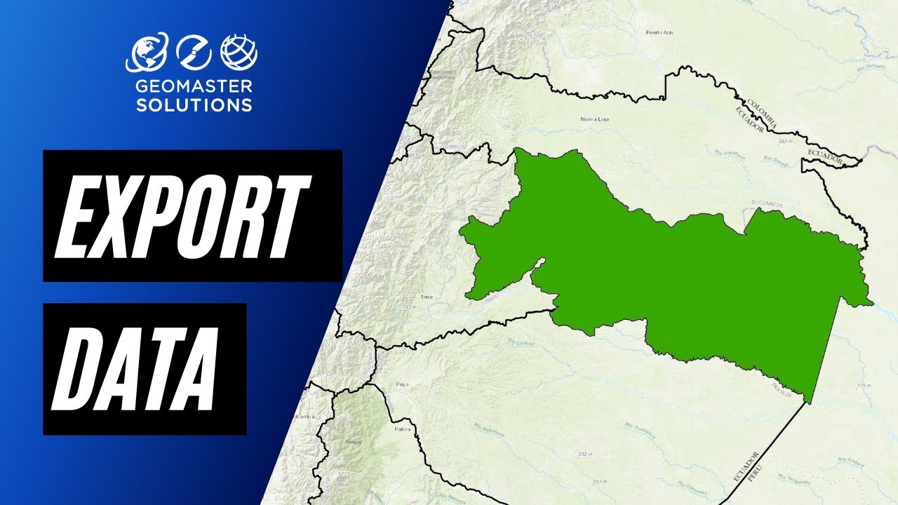 Utilización de la herramienta EXPORT DATA en ARCGIS