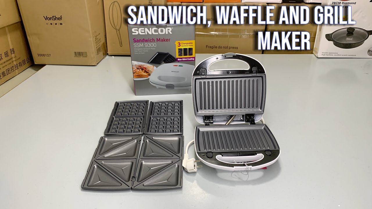 Sencor 3 in 1 Sandwich, Waffle and Grill  Maker |Full Review and Unboxing #sandwich #kitchen #waffle