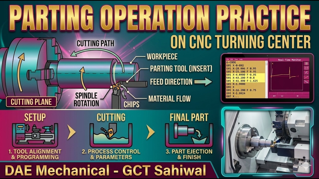 Practice of Parting Operation on CNC Turning Center