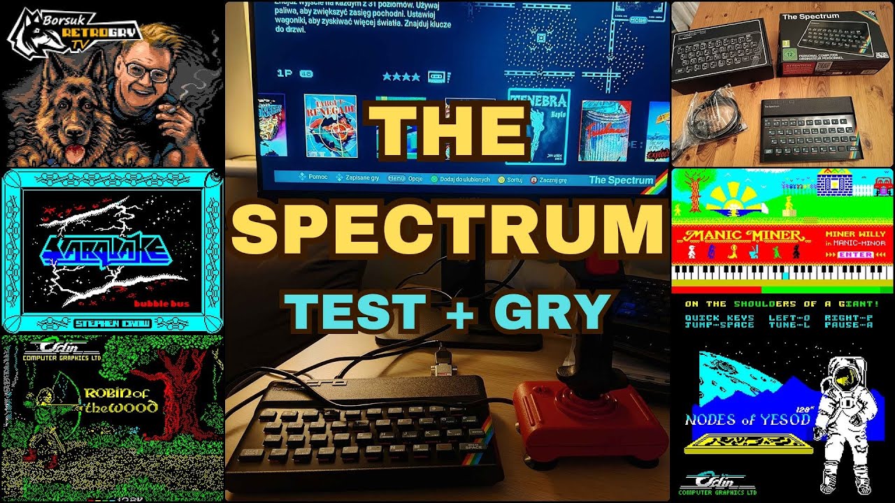 Borsuk Retro Gry TV: THE SPECTRUM - Test na Żywca + Przegląd Wbudowanych Gier