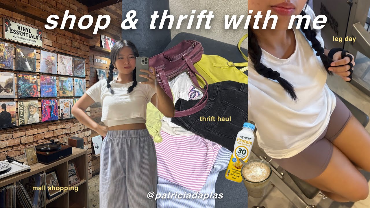 come shopping with me (vlog) ★ thrift haul, workout routine, self-care errands