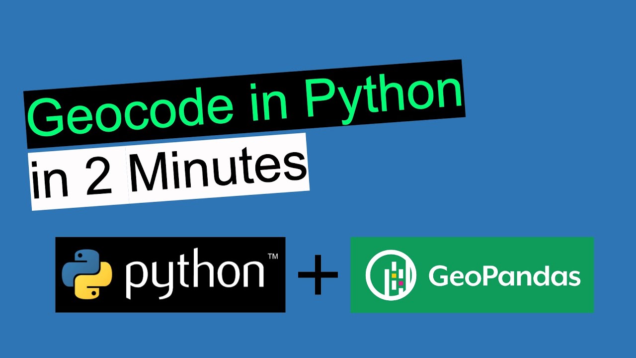 Как геокодировать адреса с помощью Python и GeoPandas