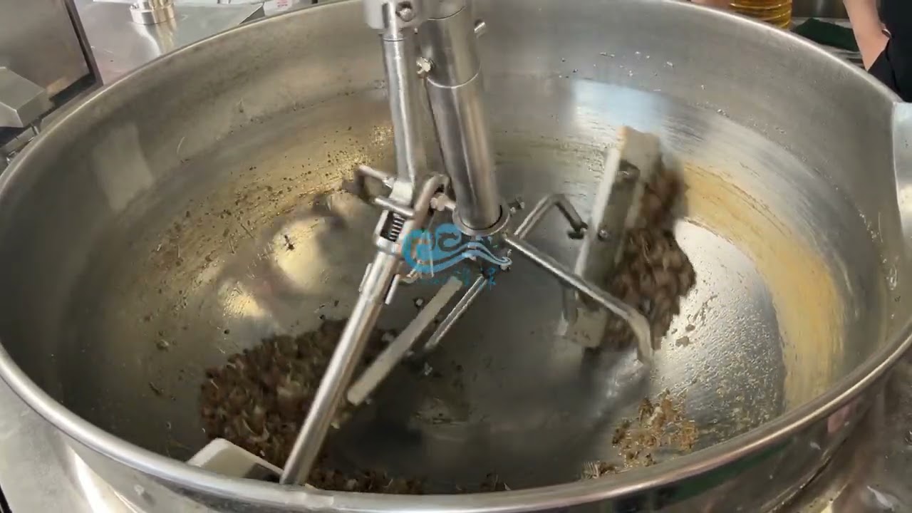 Industrial Electric Thermal Oil Heating Cooking Mixer Machine For Fish/Surimi