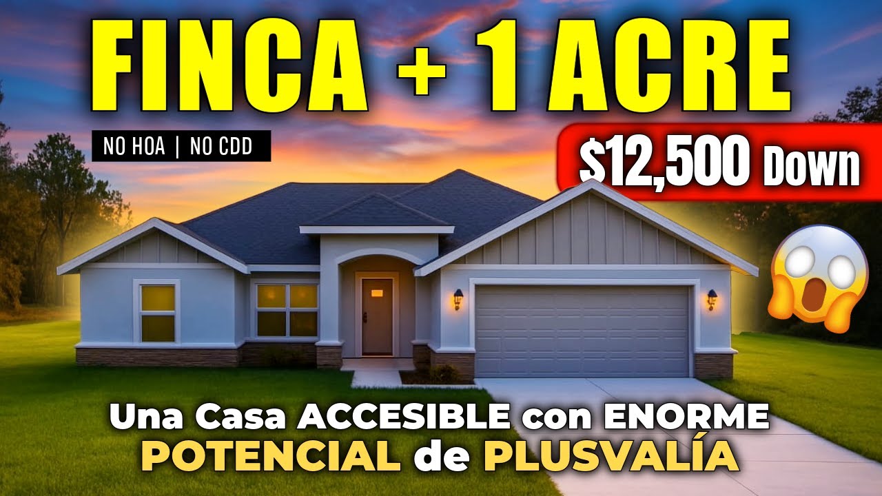 🔥¡FINCA NUEVA 2025😱! Casa MODERNA en +1 ACRE de TERRENO a Precio de OPORTUNIDAD | SIN HOA