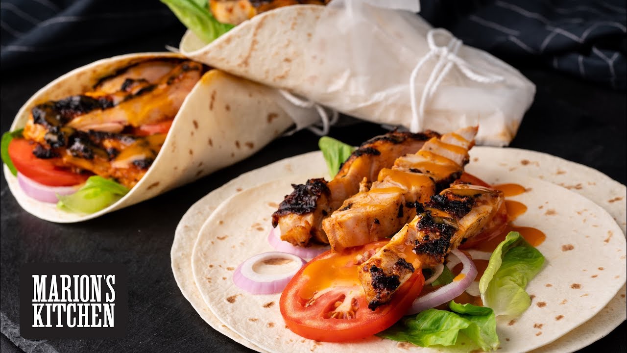 Smoky Sriracha & Lime Grilled Chicken Wraps - Marion's Kitchen