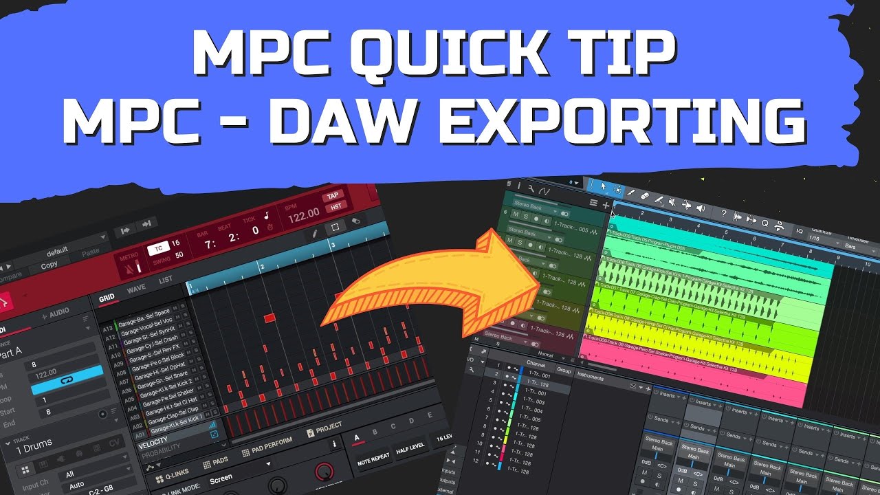 MPC QUICK TIP: Exporting from MPC to DAW - Stems & Drag and drop.