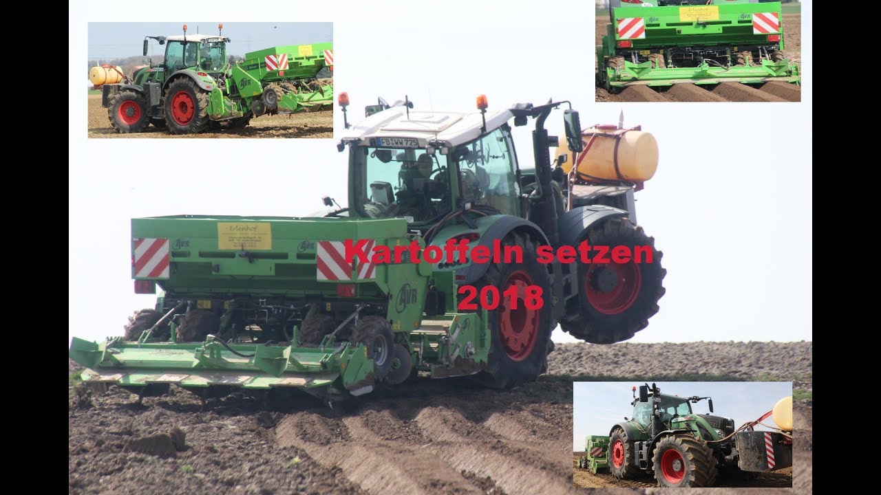 Kartoffeln setzen I Potato planting I Fendt 724 I AVR I Erlenhof I Wetteraukreis I Hessen I GermanyI