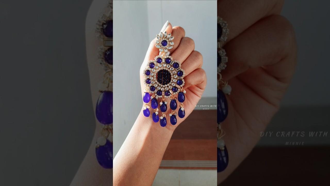 Diy Long Earrings 😍 #diy #diyjewellerymaking #shortsfeed #shorts #shortsvideo #earrings #shortsviral