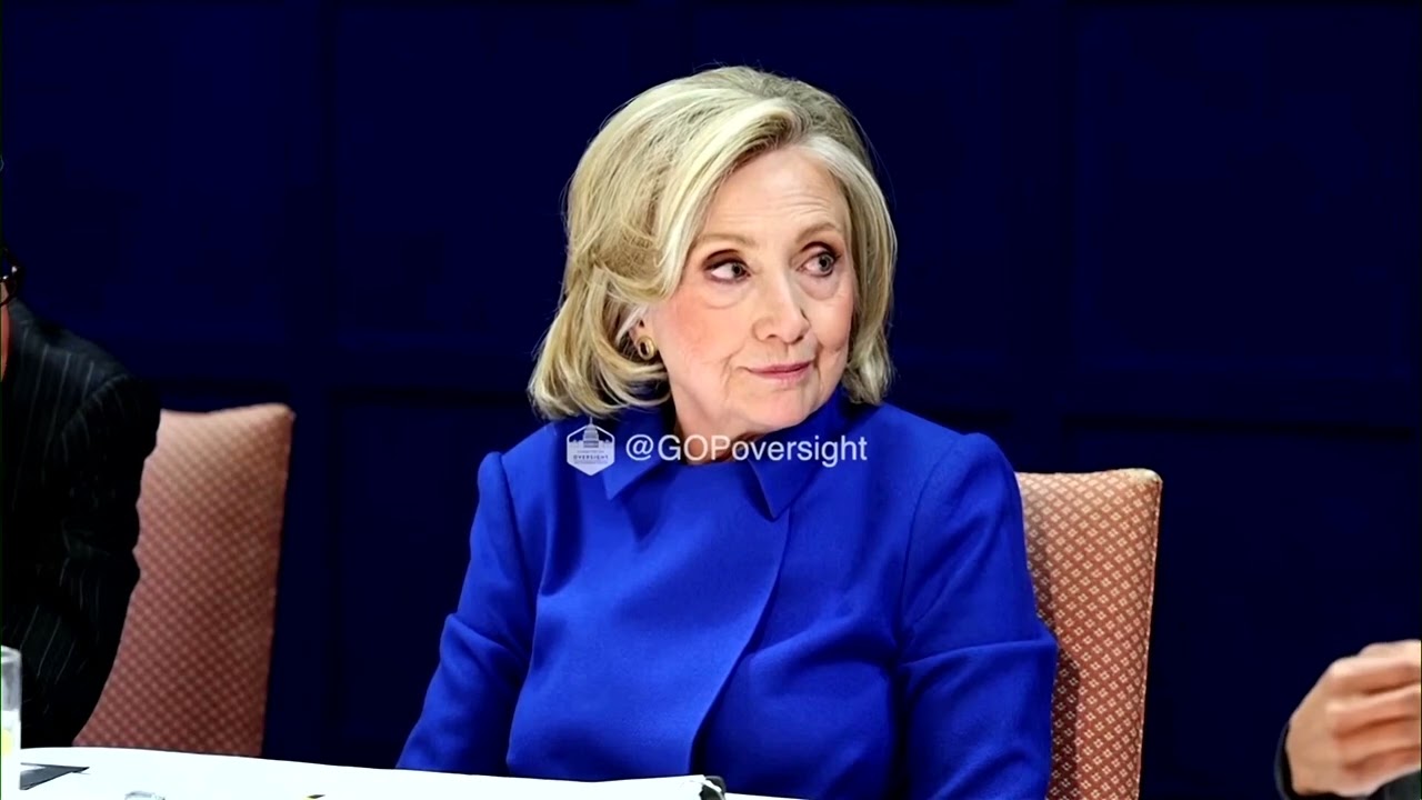 Hillary Clinton slaps table over leaked Epstein deposition photo