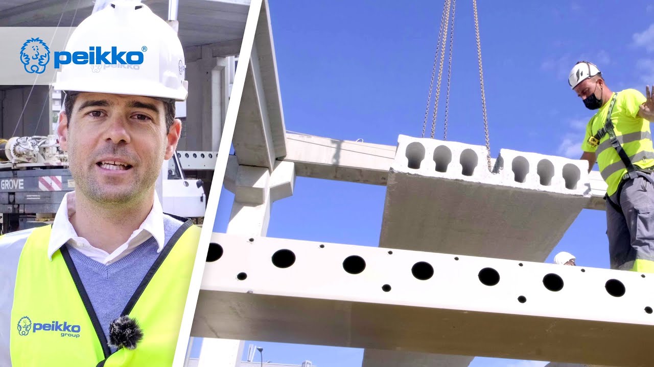 Peikko Spain: Precast multi-purpose building with DELTABEAM® Composite Beams (English Subtitles)