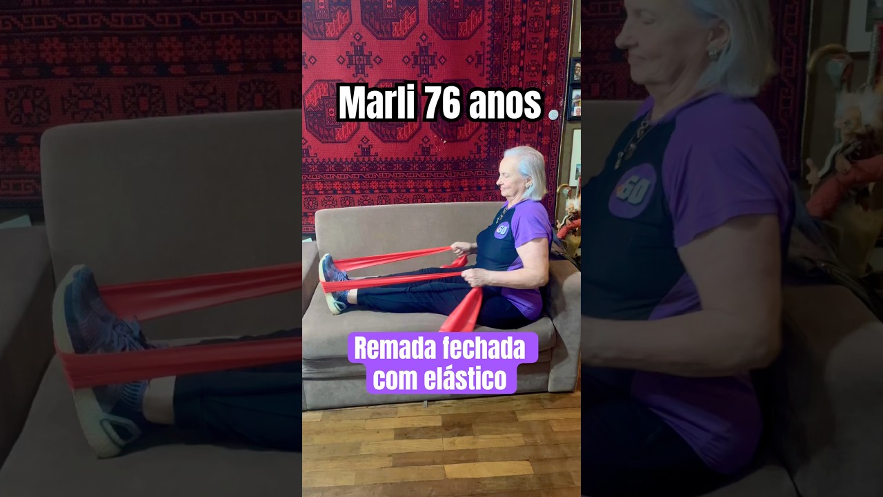 EXERC&Iacute;CIOS 60+‼️ Remada fechada #fitness #fitnessmotivation #homeworkout #fitover50 #idosos #shorts