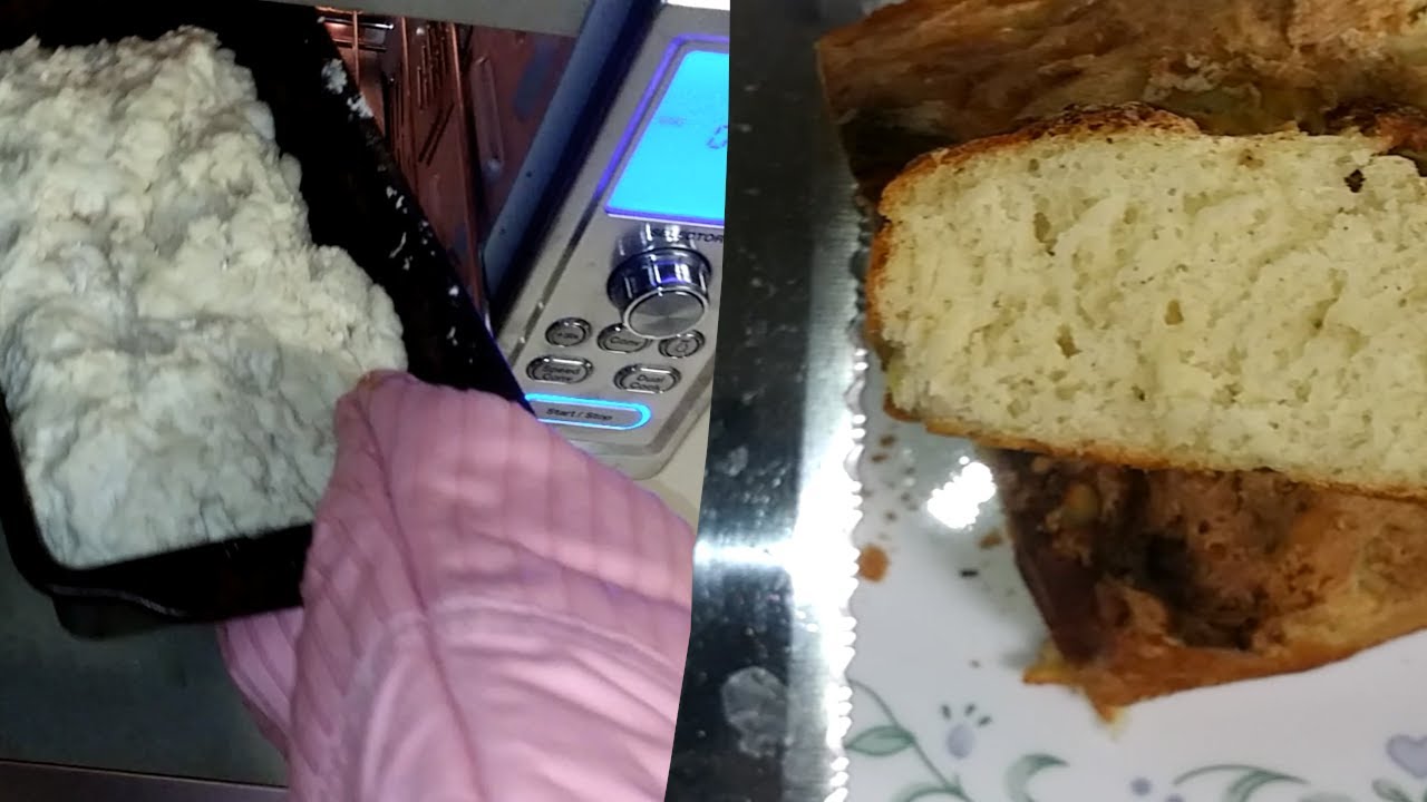Making bread in a toaster oven.