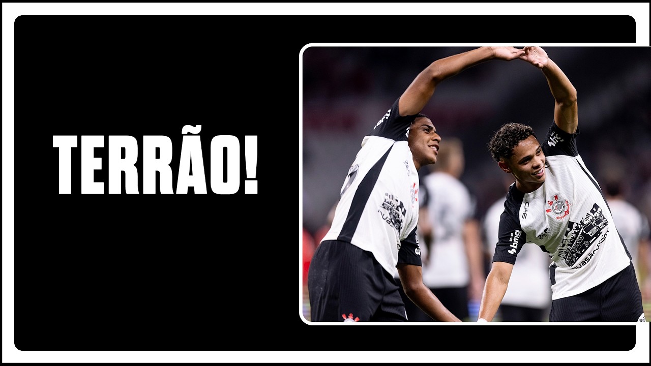 CORINTHIANS VENCE COM TRÊS GOLS DO TERRÃO