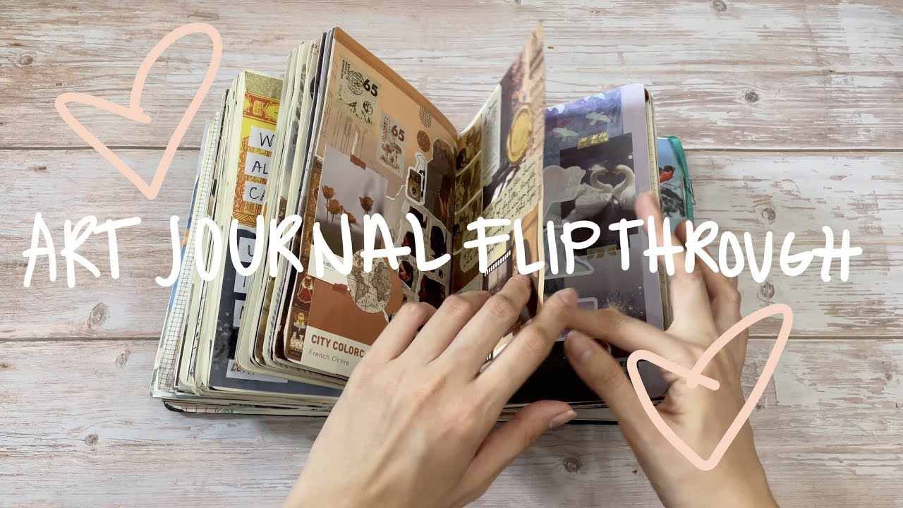 🥀 art journal flip through | collage & poetry