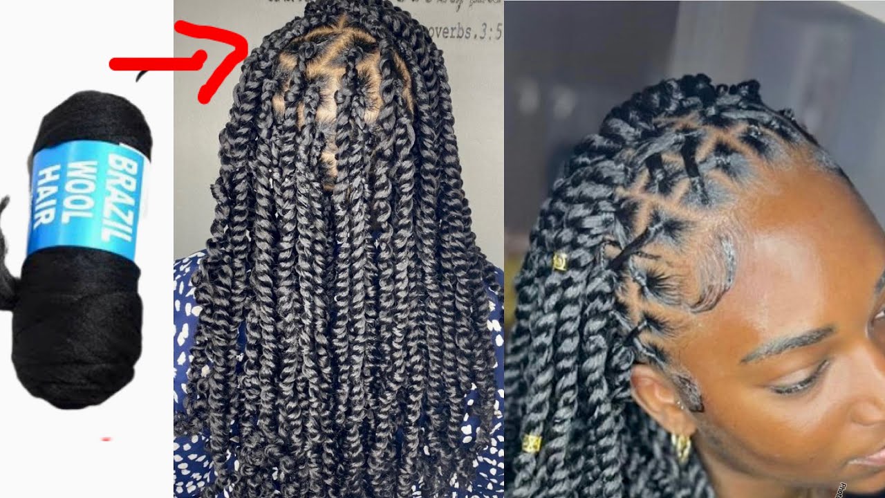 Wow 😱 Brazilian wool to make spring twist/ passion twist . Brazilian wool hairstyles