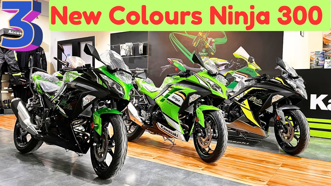 3 New Colour Kawasaki Ninja 300 Launch Choice Your Best Colour Now On Road Price New Update Review !