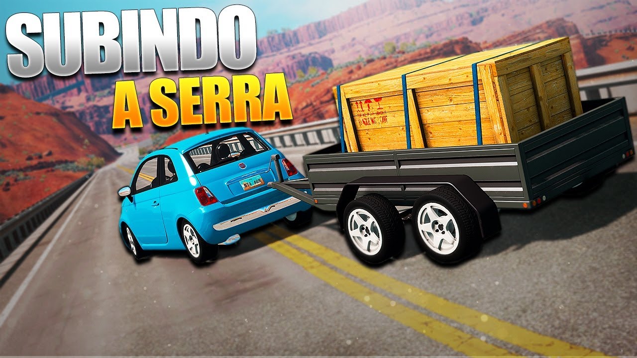 TENTEI SUBIR A SERRA DE FIAT 500 CARREGANDO 1000Kg! BeamNG.drive