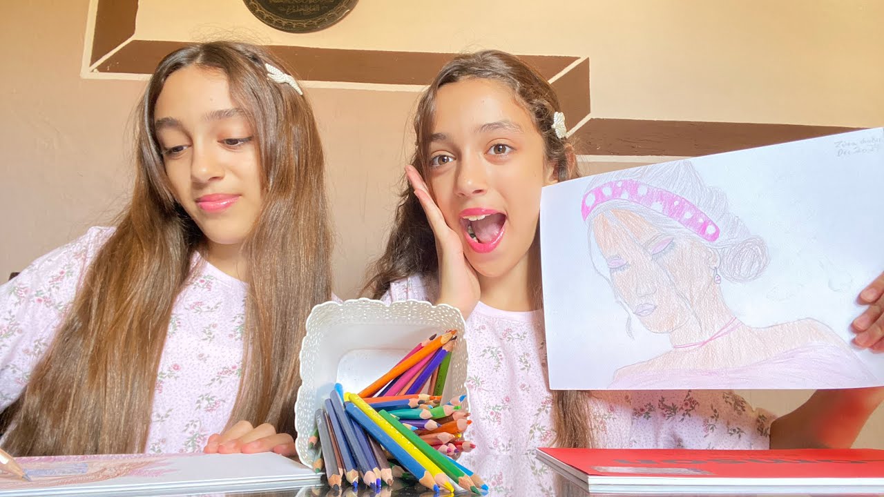 تحدي الرسم بيني و بين اختي👋🏻وااااااو بتجننننننننن الرسمة😱😱