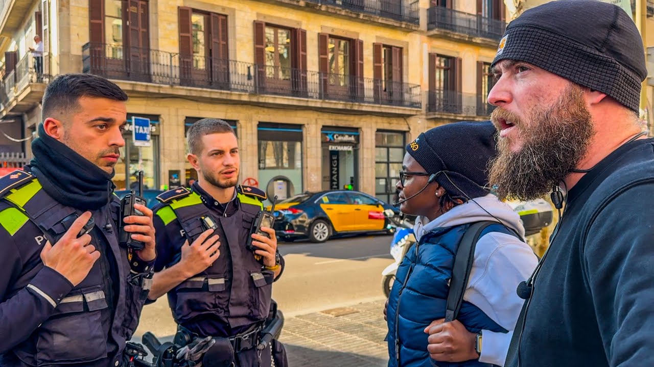 Barcelona preaching! We got shut down by the chillest cops in all of Spain