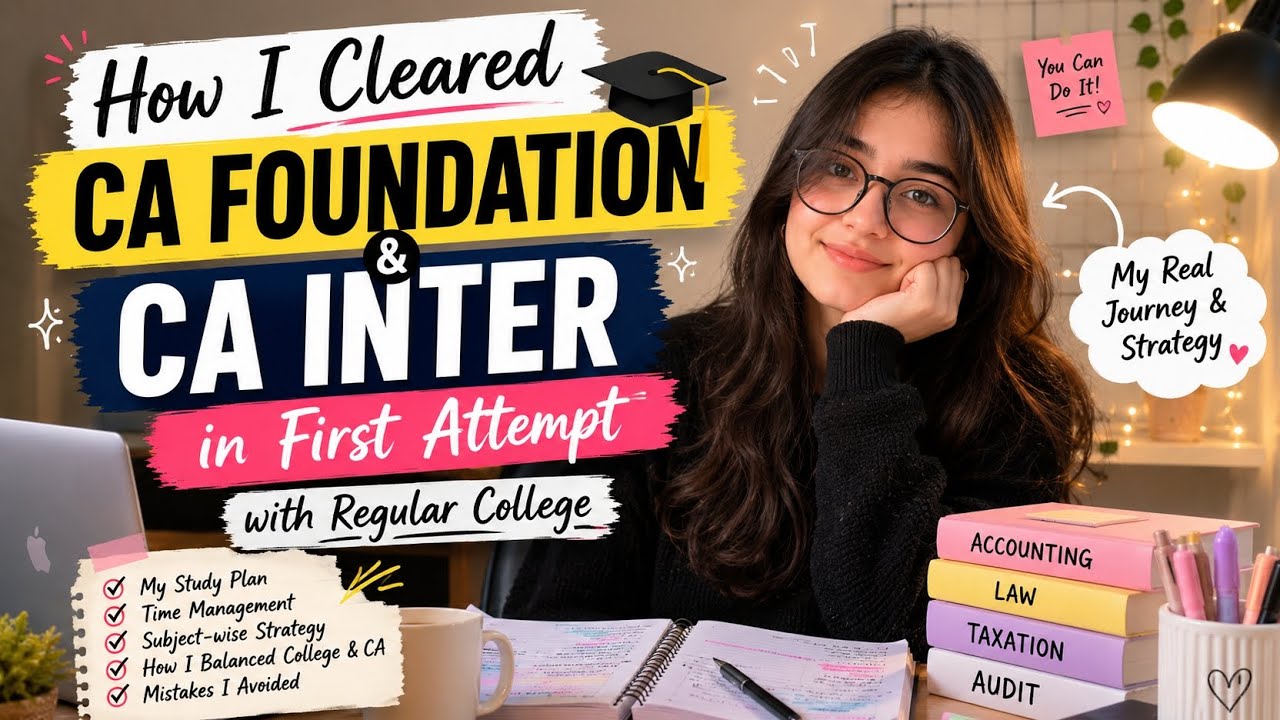 How I Cleared CA Foundation & CA Inter in First Attempt With a Regular College👍🏻 | Complete Strategy