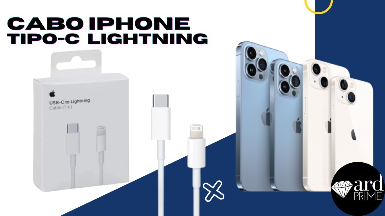 Cabo Compat&iacute;vel para iPhone Tipo-C - Lightning (Conecte seu iPhone, iPad ou iPod)