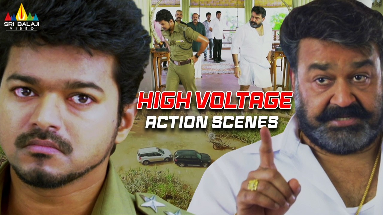 Thalapathy Vijay High Voltage Action Scenes Back to Back | Jilla | South Dubbed Movie Scenes