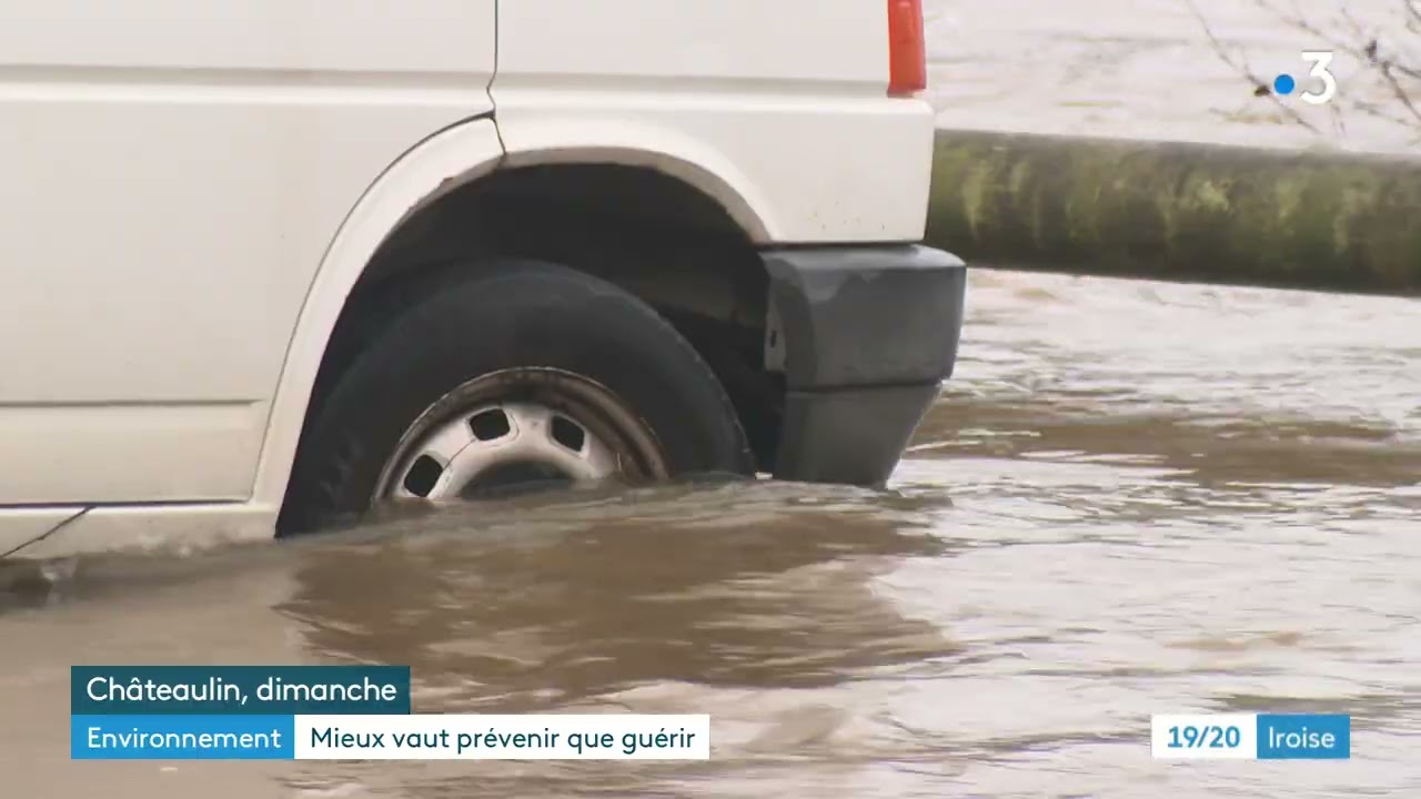 Mieux prévenir les crues de l'Aulne (3 janvier 2023) : un projet de retenues sèches d'eau en amont