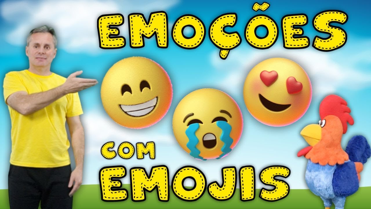 Emoções para Crianças com EMOJIS - Sentimentos - Tio André e o Galo Cocó