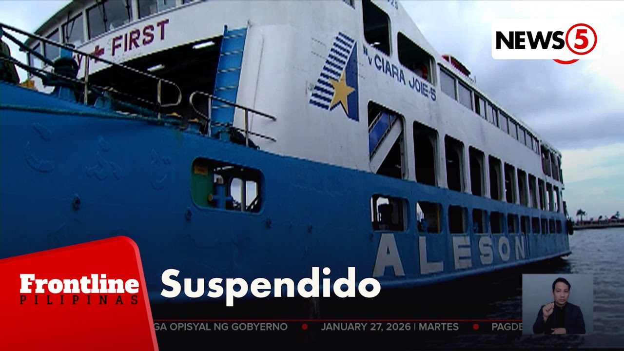 Kumpanyang may-ari ng lumubog na RORO vessel, sinuspende | Frontline Pilipinas