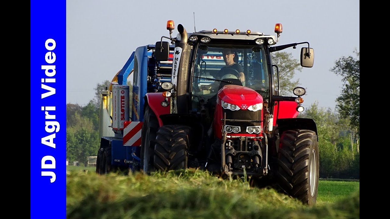 Massey Ferguson 7718 + G&ouml;weil | Balen persen | Pressing bales 2019 |Johan Frens Hulshorst