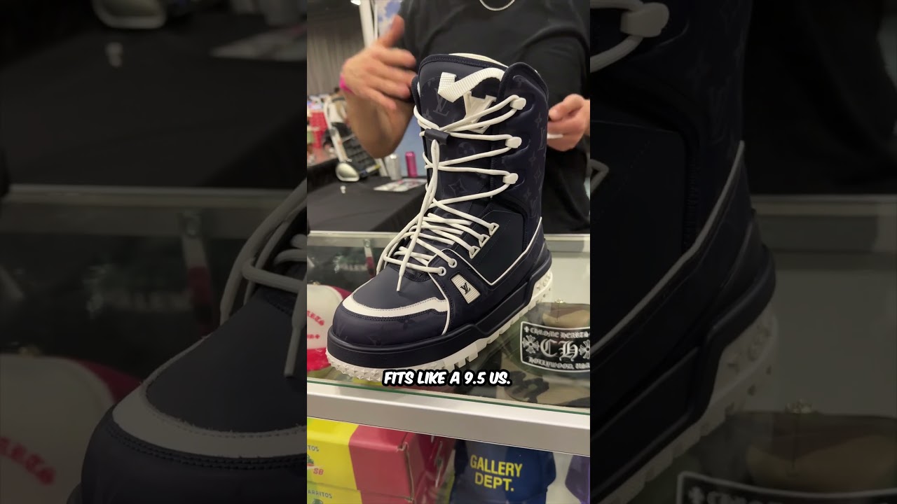 LV snowboard boots?! 🤯  #sneakercon