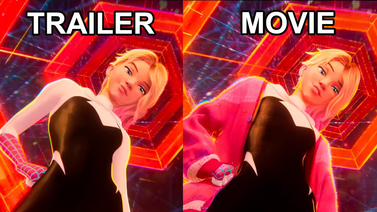 Across the Spider-Verse TRAILER vs MOVIE Comparison