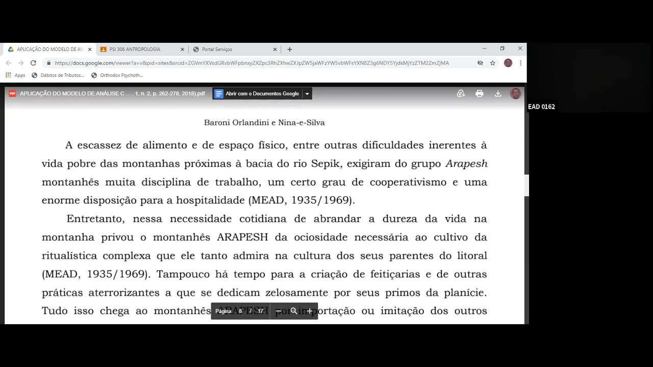 SEXO E TEMPERAMENTO DE MARGARET MEAD: ANÁLISE CULTURAL DE BERNARDI  - SEGUNDA E ÚLTIMA PARTE
