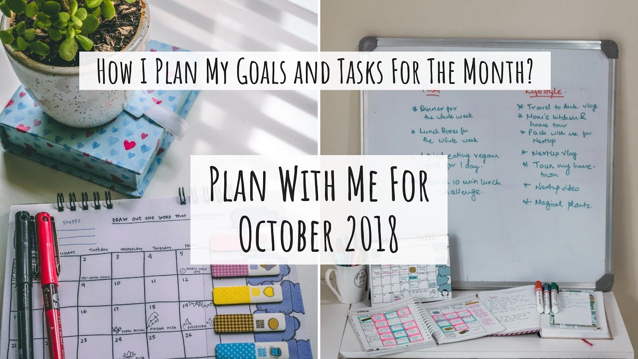 Plan With Me For October | How I Plan My Goals and Tasks For the Month | Monthly Planning System