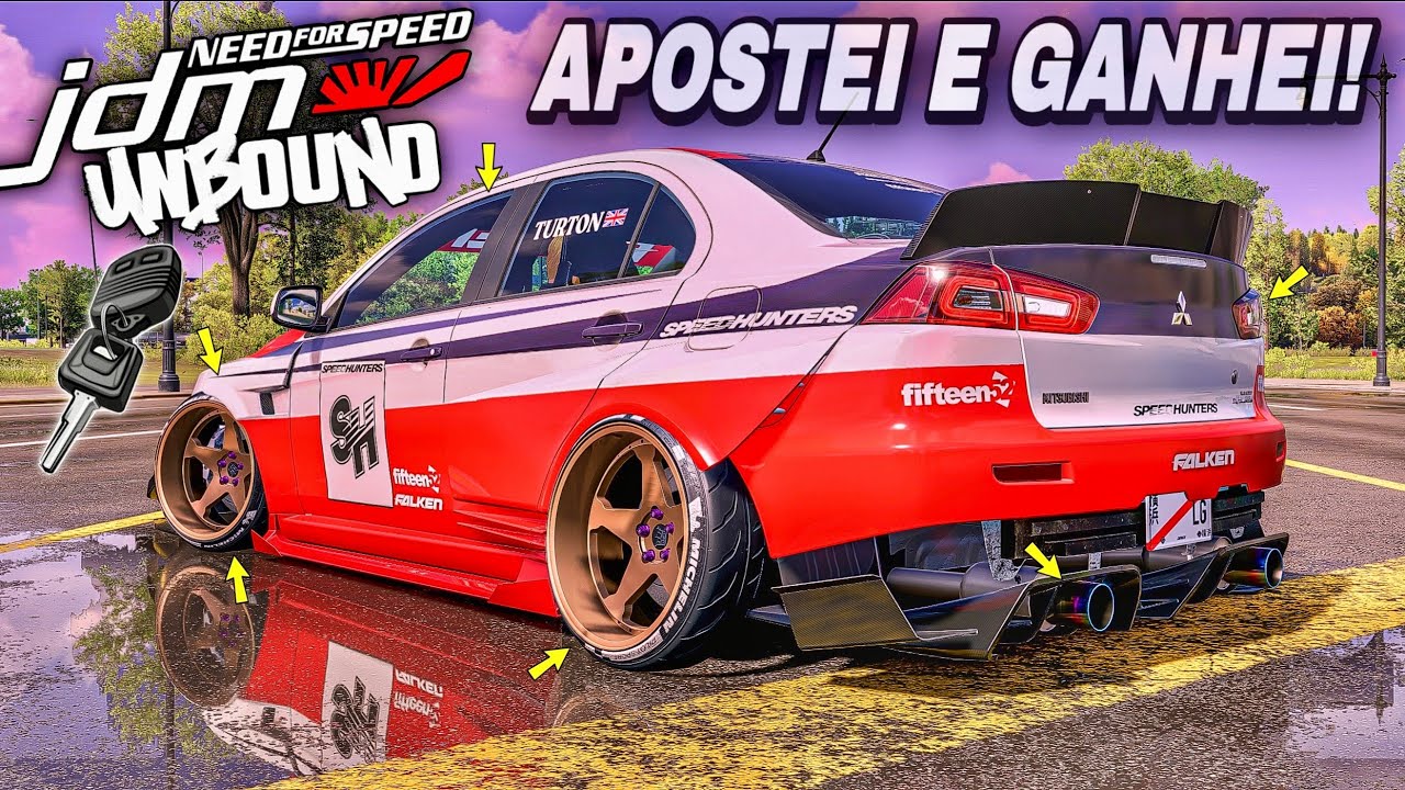 APOSTEI UMA CORRIDA VALENDO O CARRO… E GANHEI UM LANCER EVO X TUNADO! | NFS JDM UNBOUND